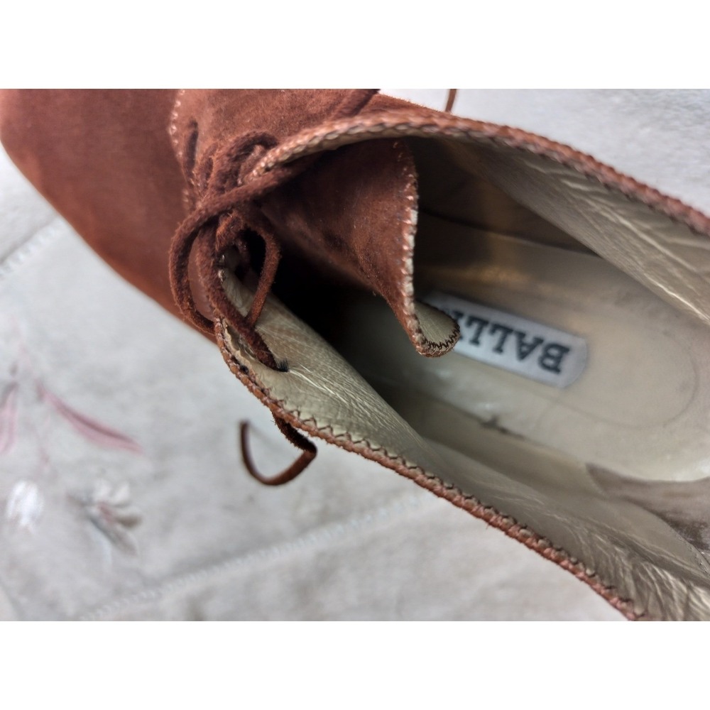 Bally Suede Chukka Boots sz 10 Burgundy Leather Dark Academia - Picture 10 of 13